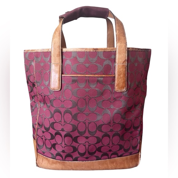 Coach Handbags - Vintage 2001 COACH Soho Red/Vachetta Canvas/Leather